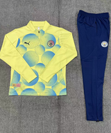Manchester City 24/25 Yellow Adults/Kids Long Sleeve Tracksuit Set - Concept Kits