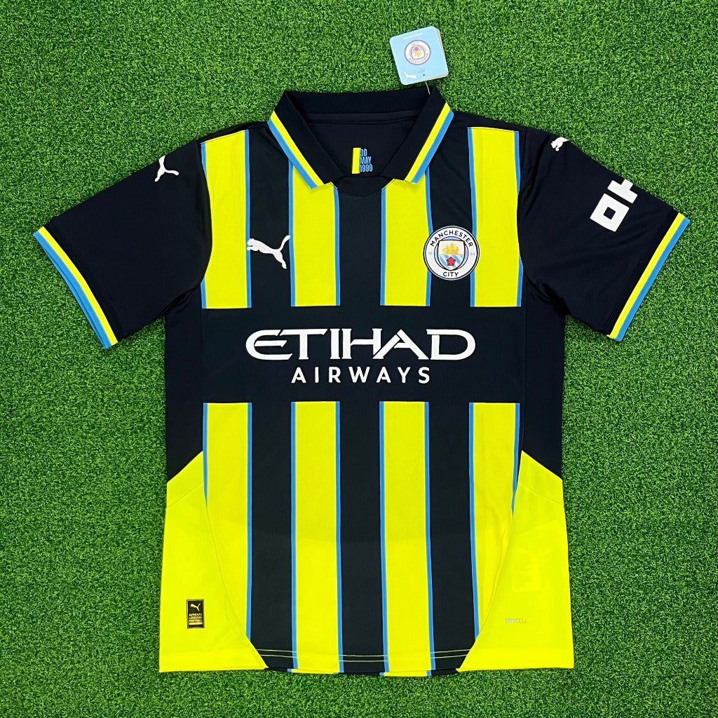 Manchester City 24/25 Yellow/Black Away Player Edition Jersey - Concept Kits