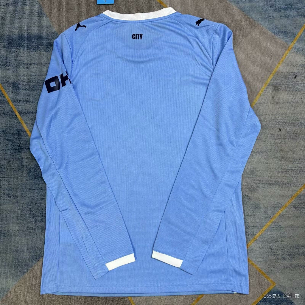 Manchester City 25/26 Authentic Home Long Sleeve Jersey