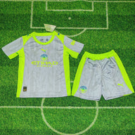 Manchester City 25/26 Gray/Green 3rd Kids Jersey Set