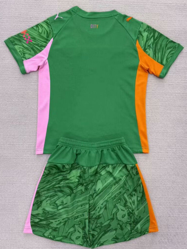 Manchester City 25/26 Green Goalkeeper Kids Kit - Concept Kits