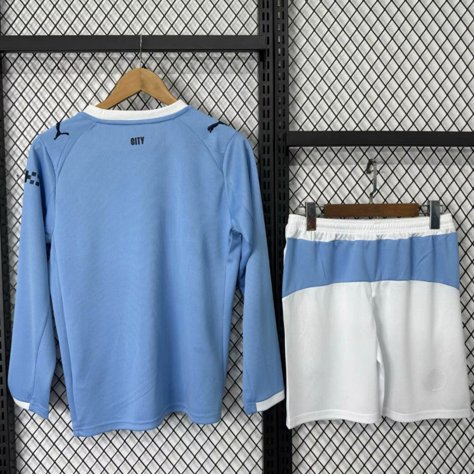 Manchester City 25/26 Home Long Sleeve Kids Kit - Concept Kits