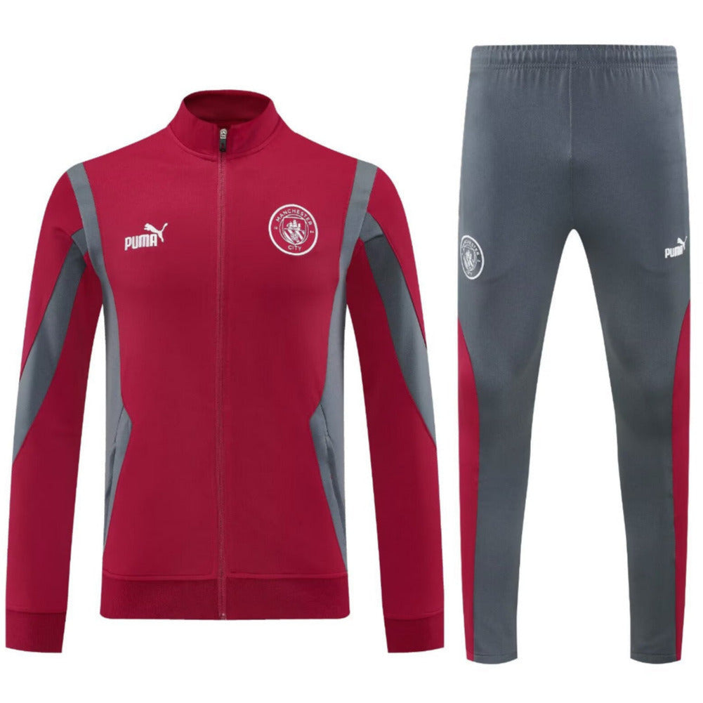 Manchester City 25/26 Red Full-Zip Adult Tracksuit Set - Concept Kits