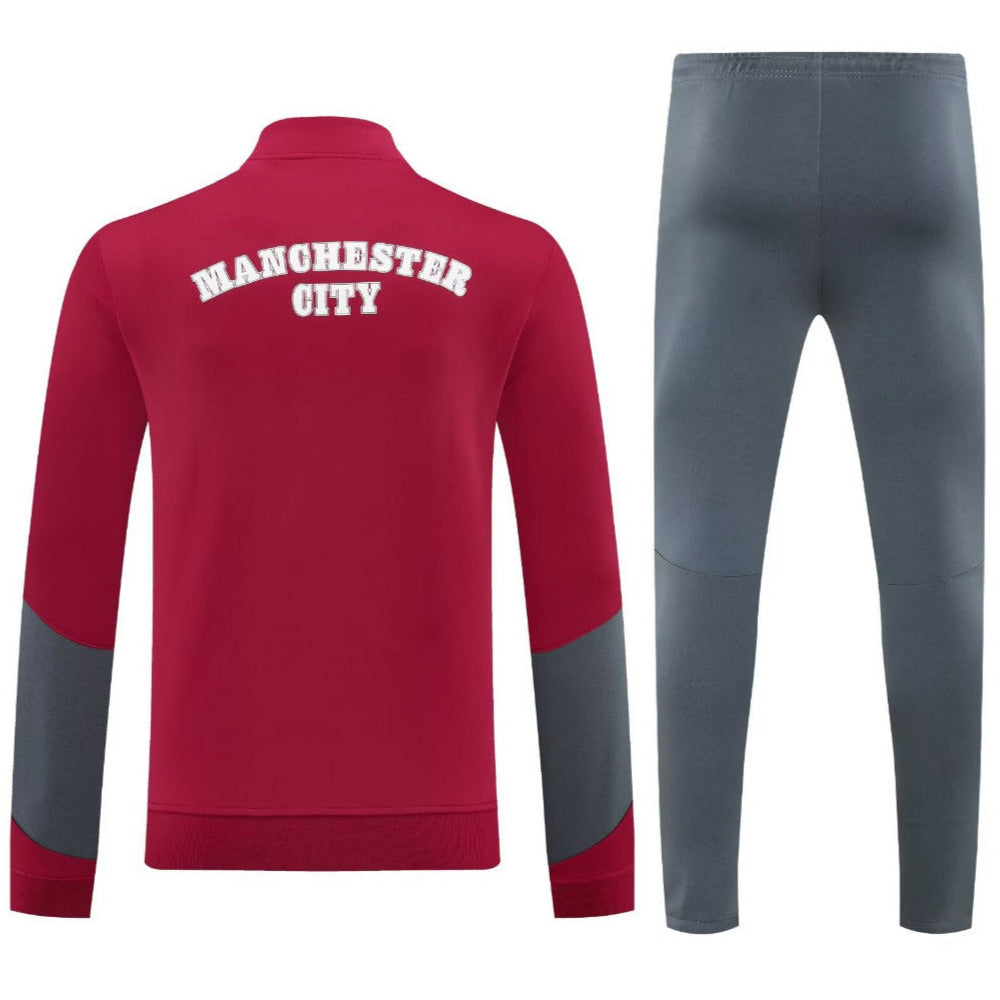 Manchester City 25/26 Red Full-Zip Adult Tracksuit Set - Concept Kits