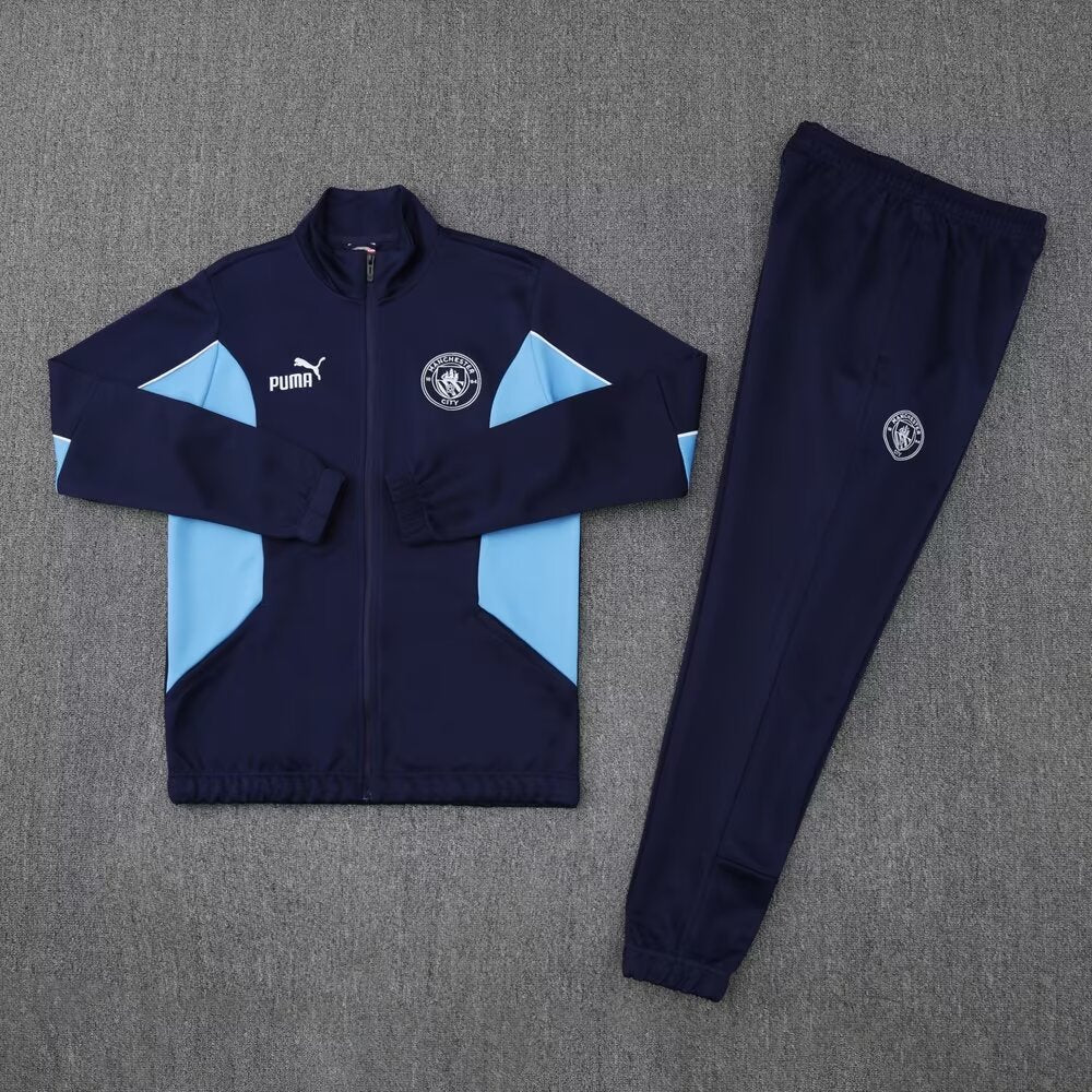 Manchester City 25/26 Royal Blue Full-Zip Adult Tracksuit Set - Concept Kits