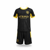 Manchester City 26/27 Black/Yellow Away Kids Jersey Set