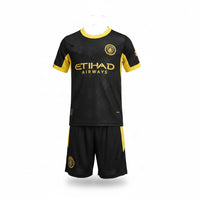 Manchester City 26/27 Black/Yellow Away Kids Jersey Set