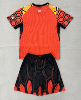 Manchester City 26/27 Orange/Black Honeycomb Goalkeeper Kids Jersey Set