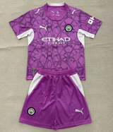 Manchester City 26/27 Purple/White Goalkeeper Kids Jersey Set