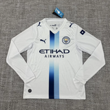 Manchester City 26/27 White/Blue Gradient Stripe 3rd Away Long Sleeve Jersey