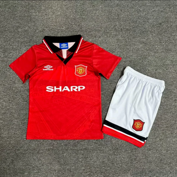 Manchester United 1994/96 Retro Kids Jersey – Classic Sharp Sponsor ...