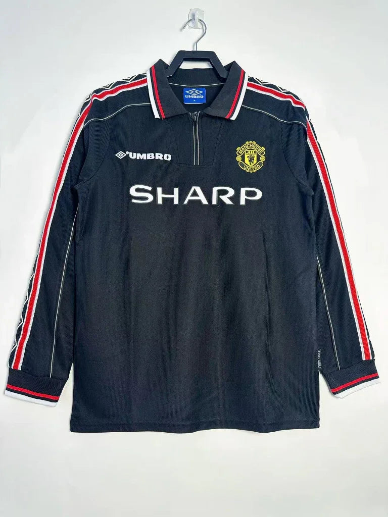 Manchester United 1998 Vintage Retro Black Long Sleeve Jersey - Concept Kits