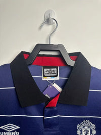 Manchester United 1999/00 Vintage Retro Blue Away Jersey - Concept Kits