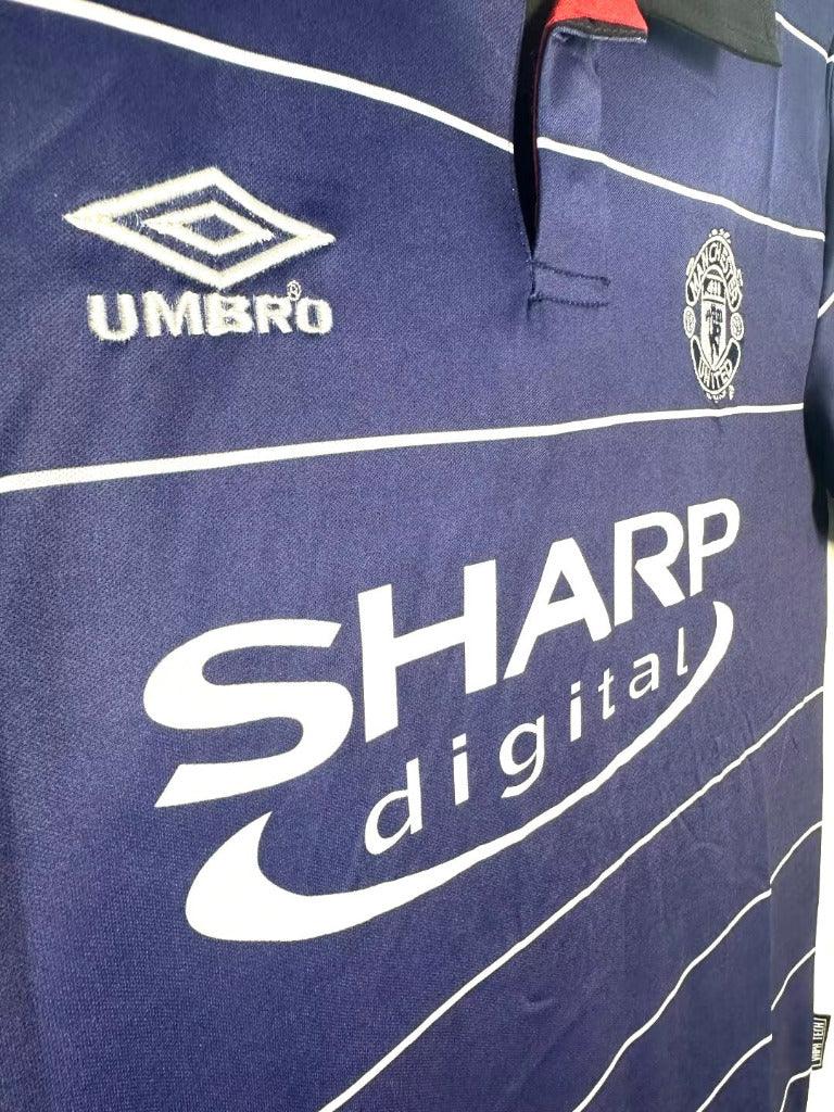Manchester United 1999/00 Vintage Retro Blue Away Jersey - Concept Kits