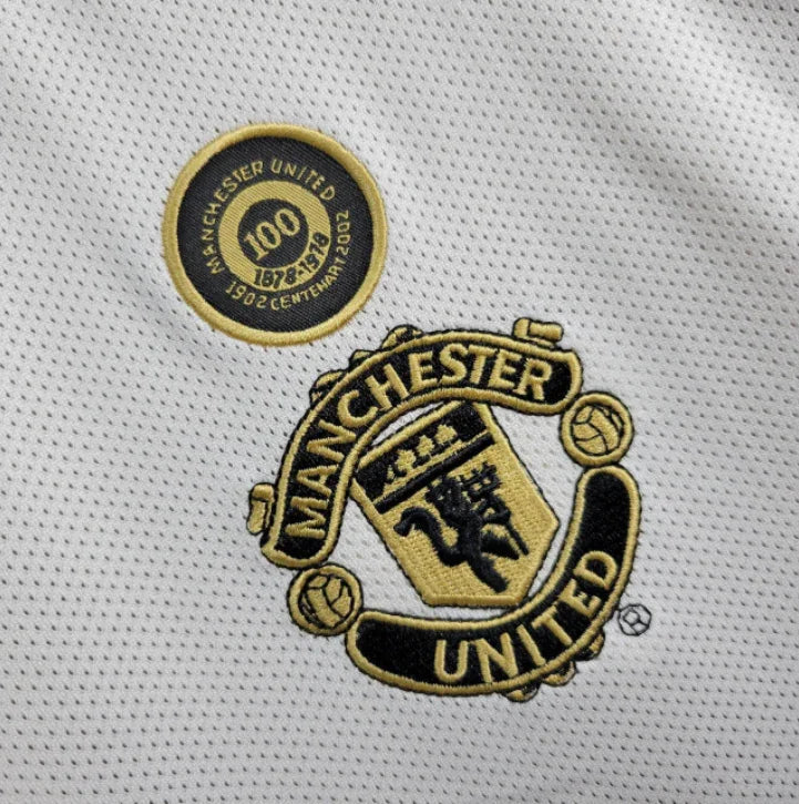 Manchester United 2001/02 Retro 100 Year Classic Edition Long Sleeves Jersey