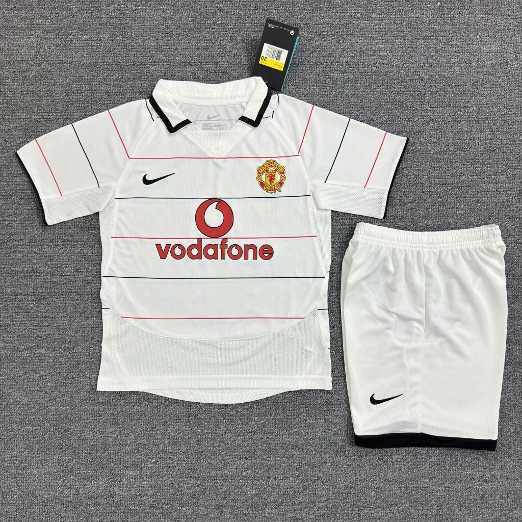 Manchester United 2003/05 Vintage Retro Away Kids Jersey Set
