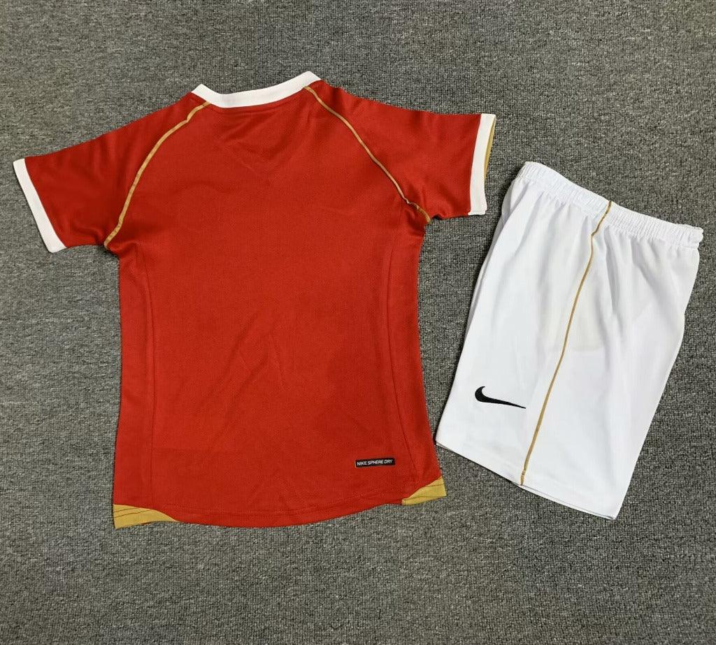 Manchester United 2006/07 Vintage Retro Home Kids Jersey Set
