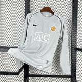 Manchester United 2007/08 Retro Light Grey Goalkeeper Long Sleeve Jersey