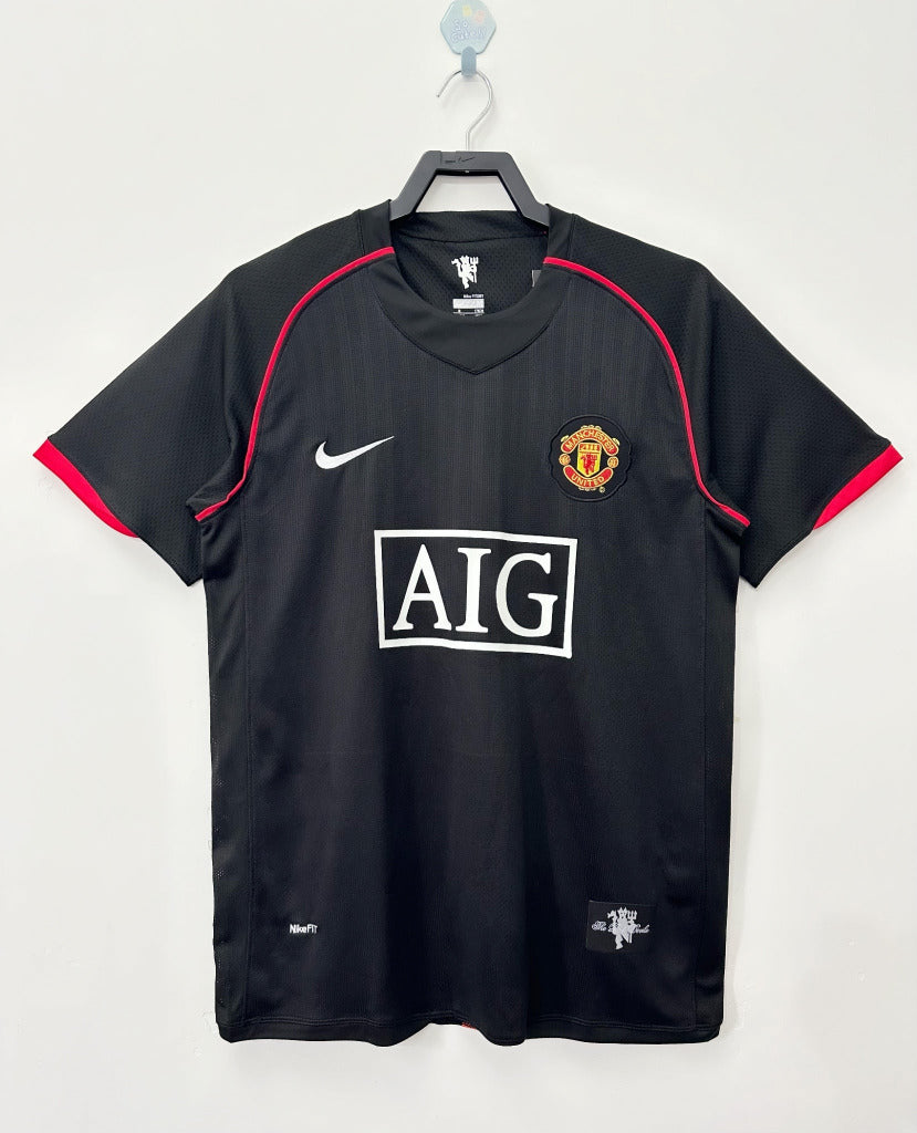 Manchester United 2007/08 Vintage Retro Away Black Jersey - Concept Kits