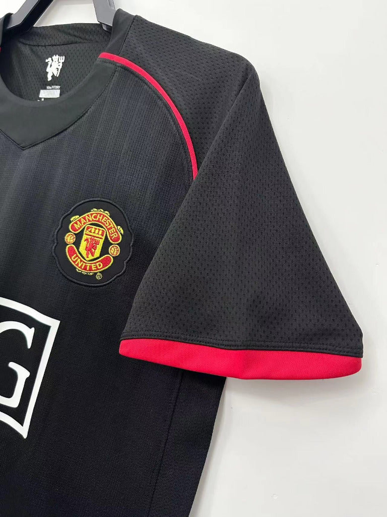 Manchester United 2007/08 Vintage Retro Away Black Jersey - Concept Kits