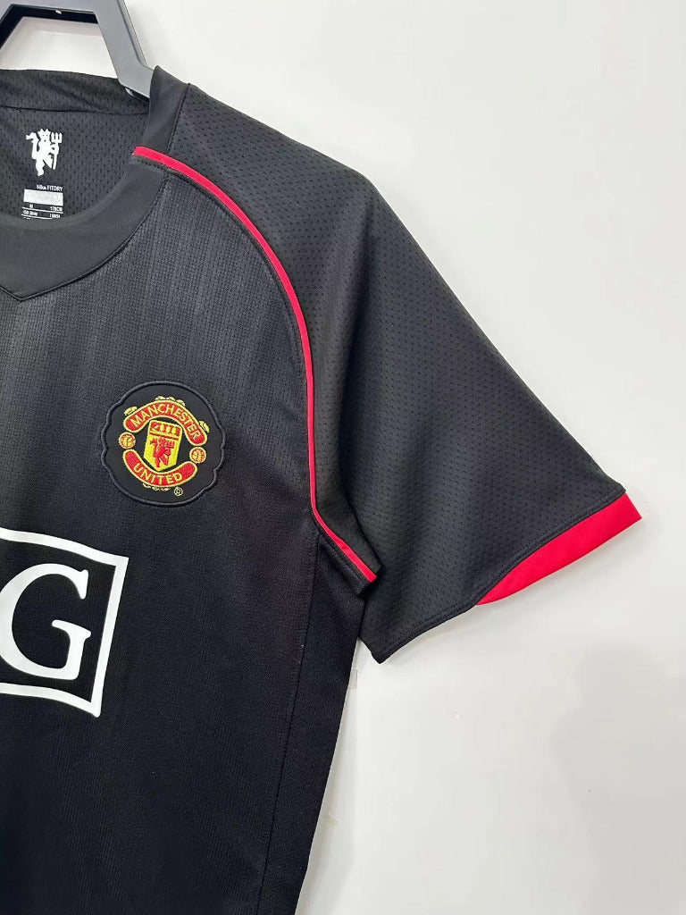 Manchester United 2007/08 Vintage Retro Away Black Jersey - Concept Kits