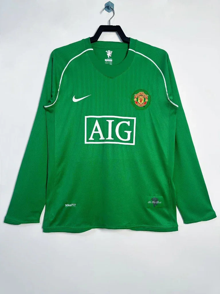 Manchester United 2007/08 Vintage Retro Goalkeeper Green Long Sleeve Jersey - Concept Kits