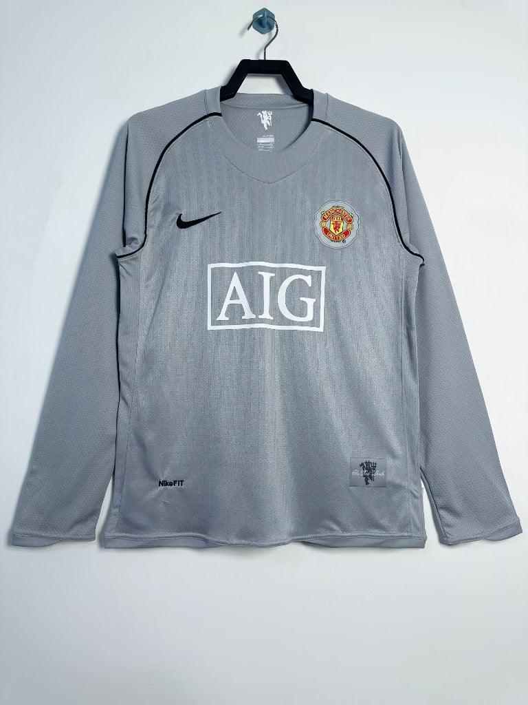Manchester United 2007/08 Vintage Retro Goalkeeper Grey Long Sleeves Jersey - Concept Kits