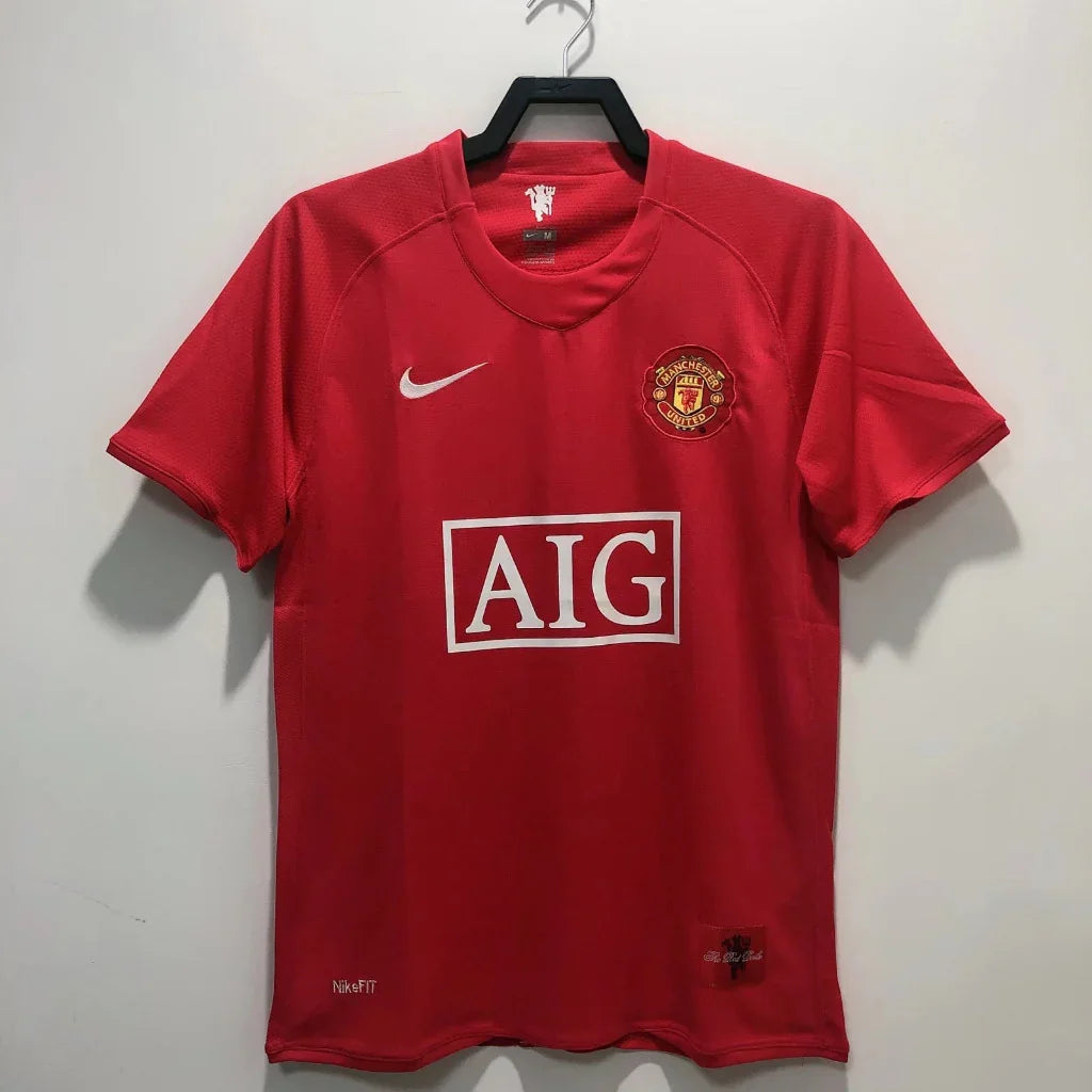 Manchester United 2007/08 Vintage Retro Home League Plate Jersey - Concept Kits