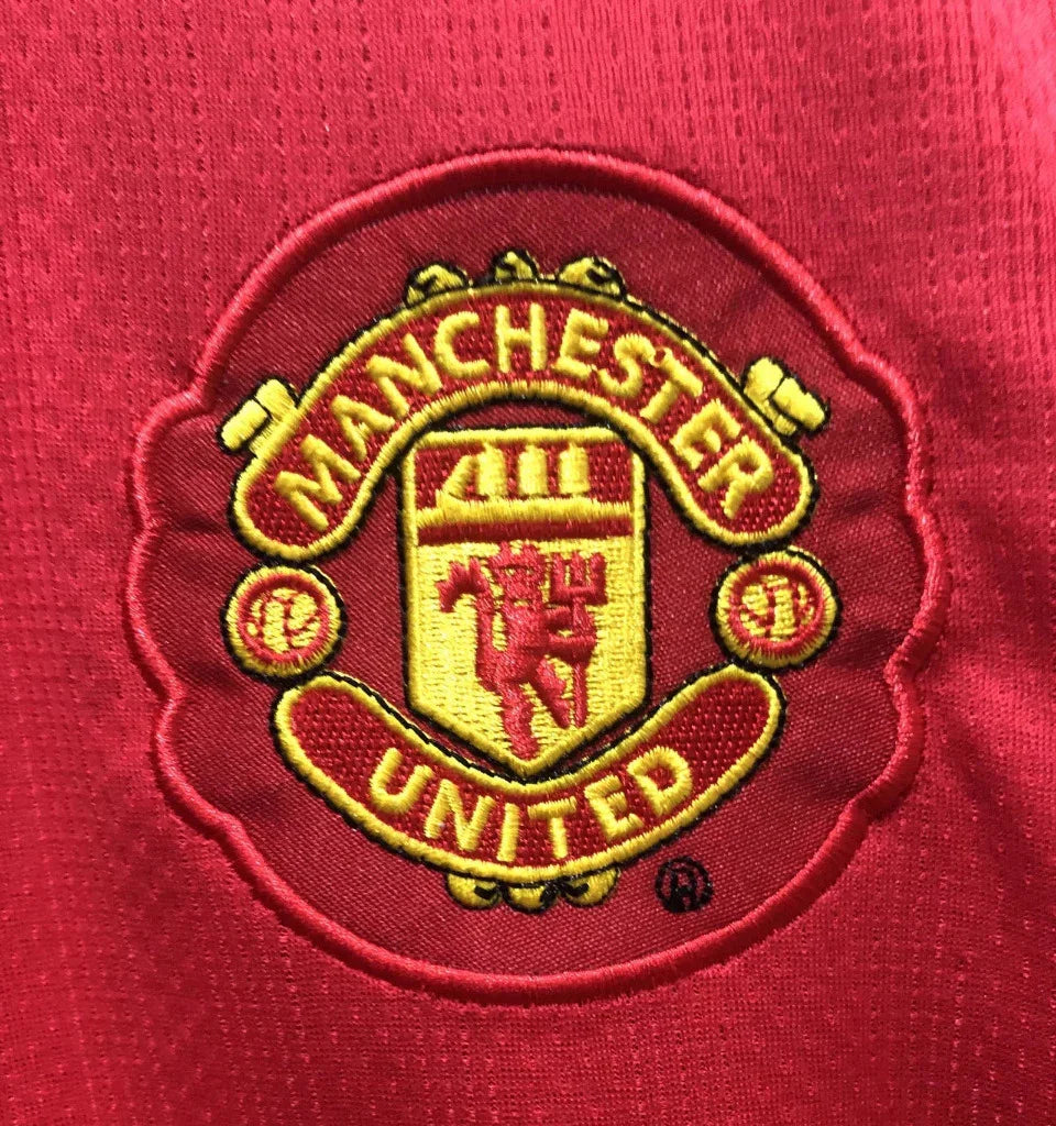 Manchester United 2007/08 Vintage Retro Home League Plate Jersey - Concept Kits