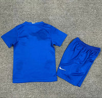 Manchester United 2008/09 Vintage Retro Blue Kids Jersey Set