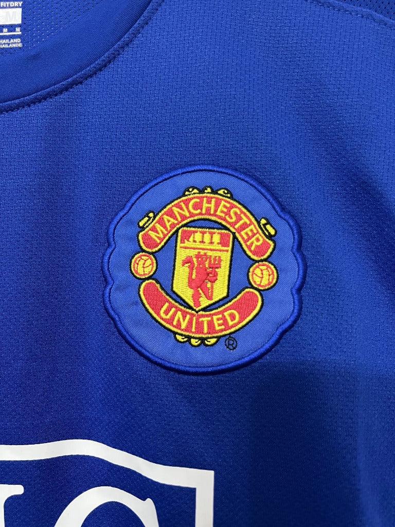 Manchester United 2008/09 Vintage Retro Second Away Blue Jersey - Concept Kits