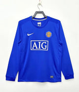 Manchester United 2008/09 Vintage Retro Second Away Blue Long Sleeves Jersey - Concept Kits