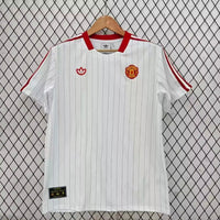 Manchester United 2016/17 Retro White/Red Stripes Jersey