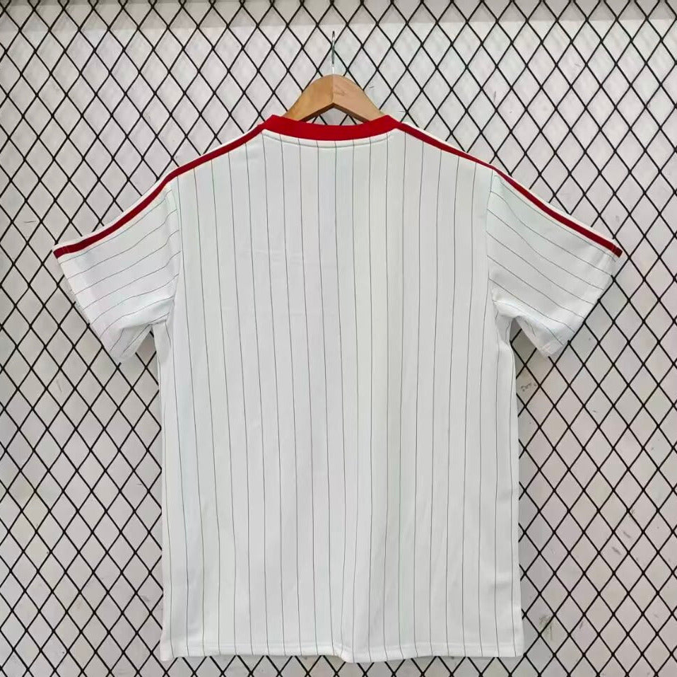 Manchester United 2016/17 Retro White/Red Stripes Jersey