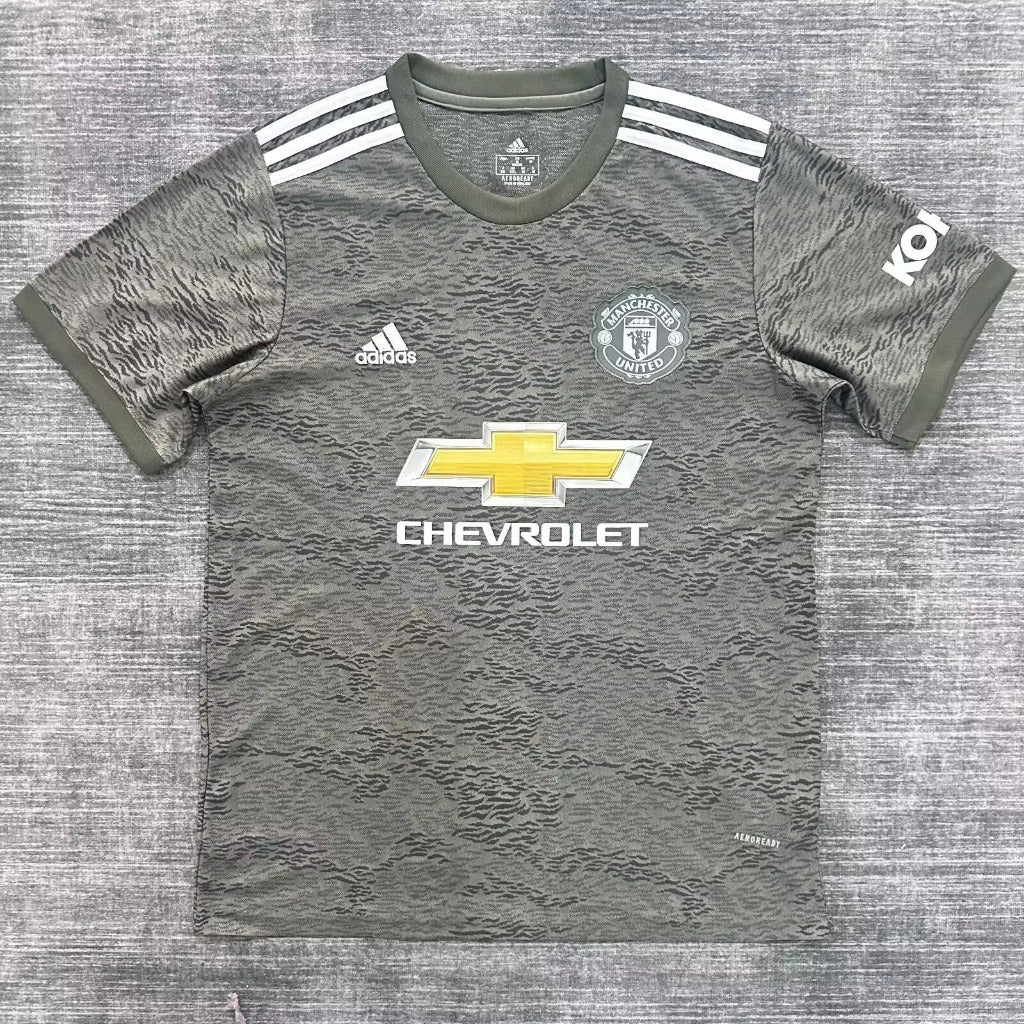Manchester United 2020/21 Vintage Retro Gray Away Jersey