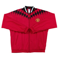 Manchester United 2026 White/Black/White Trim Windbreaker Full-Zip Jacket