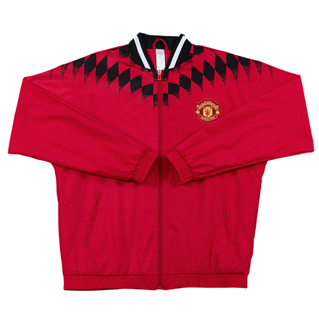 Manchester United 2026 White/Black/White Trim Windbreaker Full-Zip Jacket