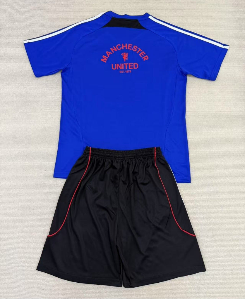Manchester United 25/26 Blue Kids Jersey Set