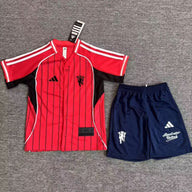Manchester United 25/26 Red Baseball Kids Jersey Set