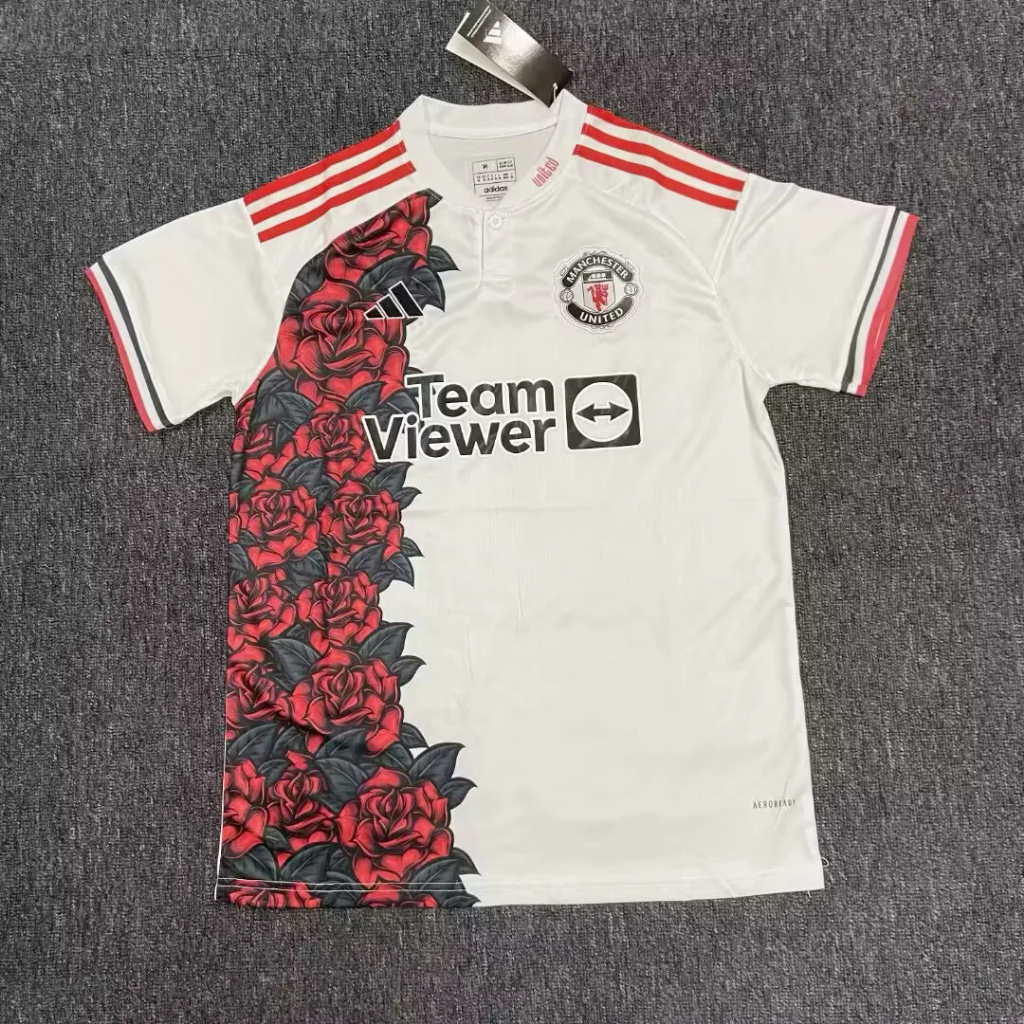 Manchester United 25/26 Red/Black Rose Pattern Jersey