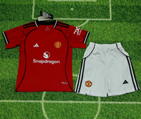 Manchester United 25/26 Red Home Kids Jersey Set