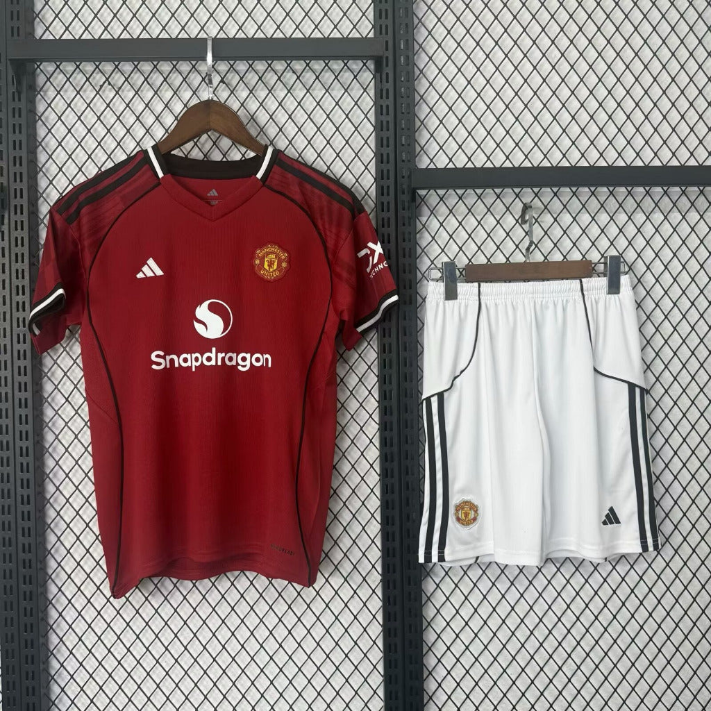Manchester United 25/26 Red Home Kids Jersey Set