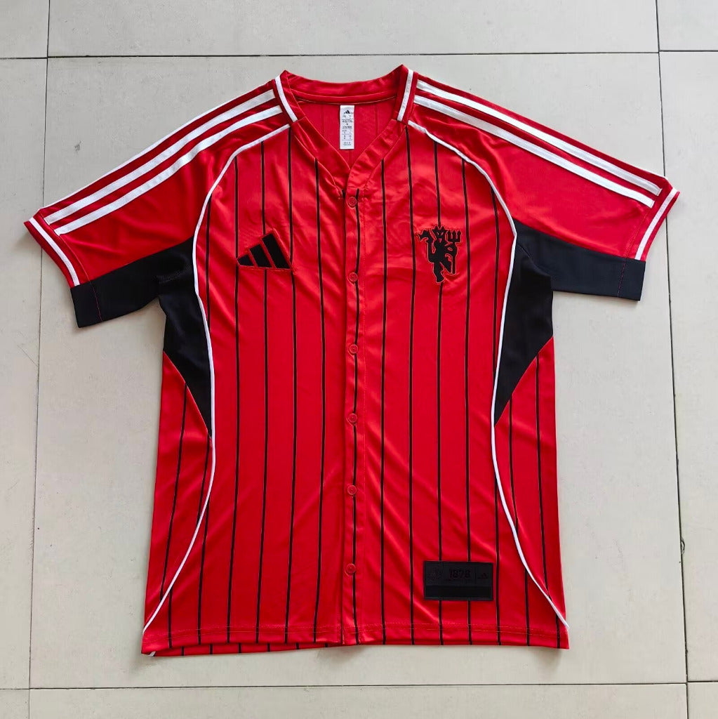 Manchester United 25/26 Red/White Baseball Jersey