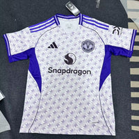 Manchester United 25/26 White/Blue Away Player Version Jersey