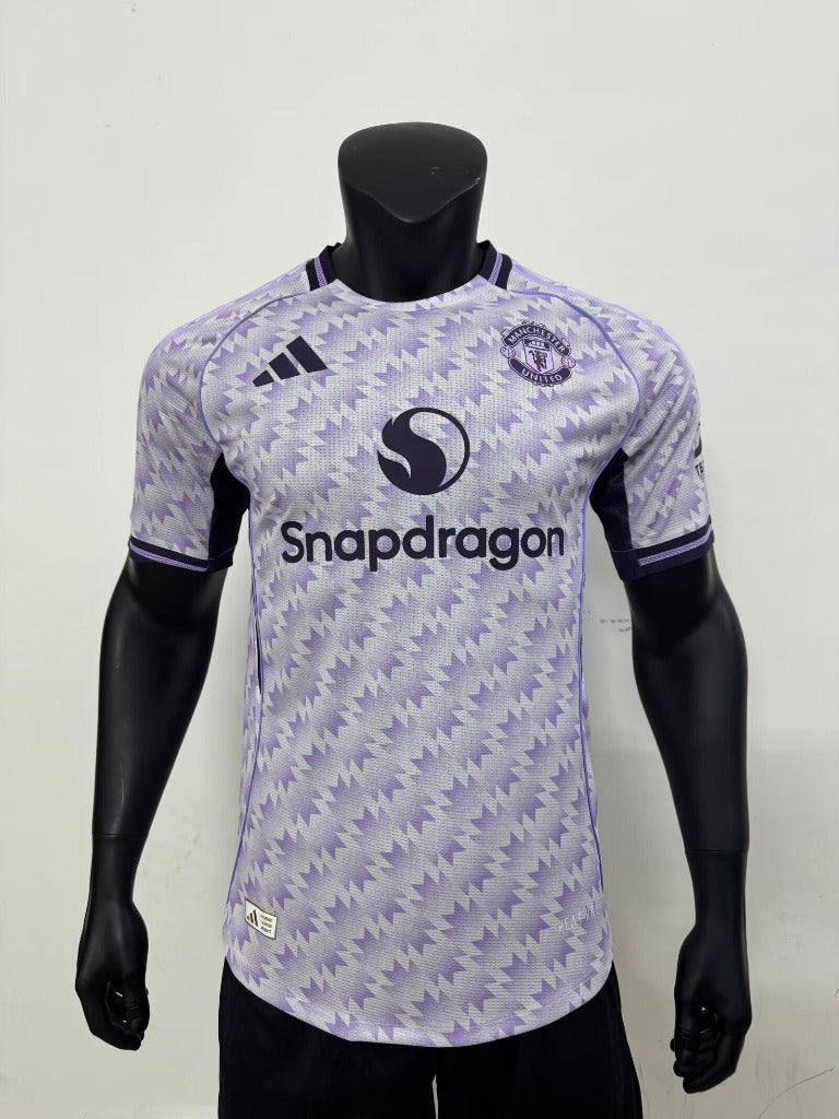 Manchester United 25/26 White/Blue Away Player Version Jersey