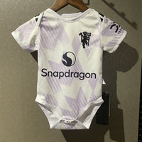 Manchester United 25/26 White/Purple Away Baby Bodysuit