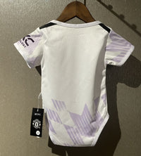 Manchester United 25/26 White/Purple Away Baby Bodysuit