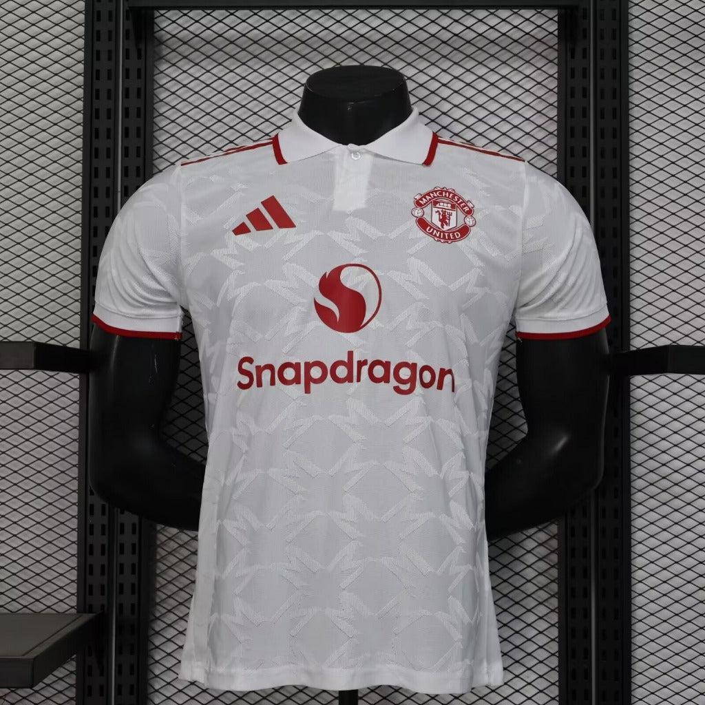 Manchester United 25/26 White/Red Third Player Version Jersey