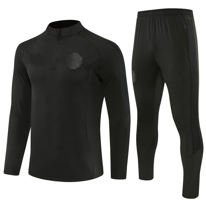 Manchester United 26/27 All-Black Training Tracksuit Set
