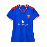 Manchester United 26/27 Blue/Red Stripes Away Women Jersey